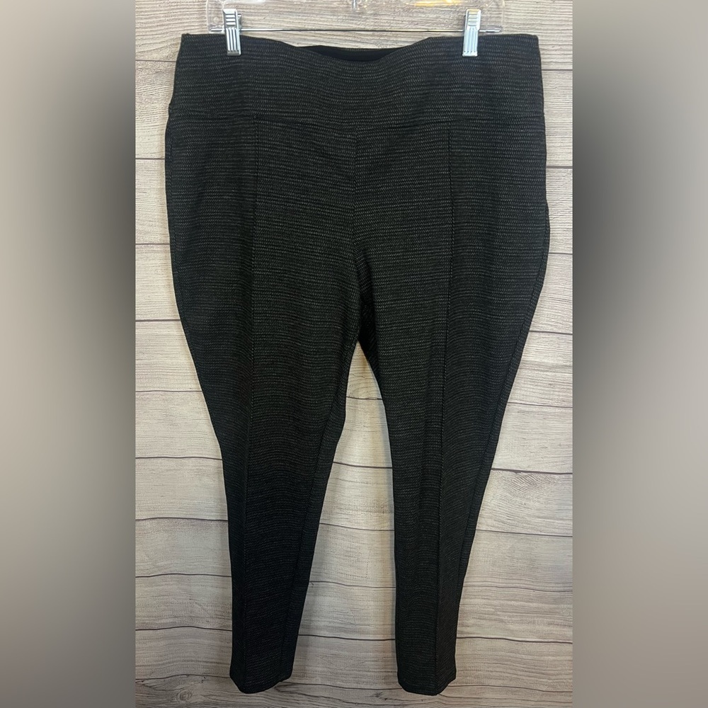 APT.9 Women’s Black & Gray Houndstooth Pull-On Dress Pants Size XXL